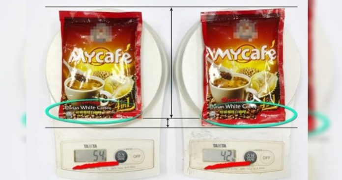 Image result for 榴槤白咖啡包裝被「加重」