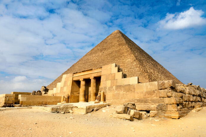 View,Of,One,Of,The,Great,Pyramids,In,Giza,,Egypt